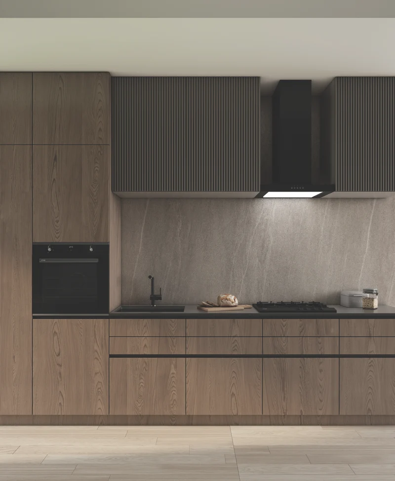 Omega 60cm Canopy Rangehood, Matte Black