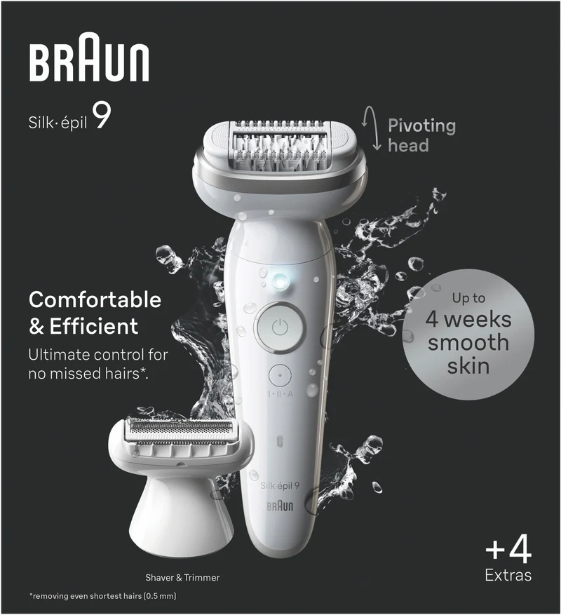 Braun Silk-Epil 9 Epilator Wet And Dry Silver