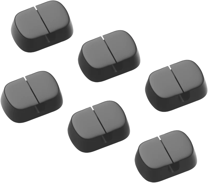 Cygnett Dual Slot Cable Organisers 4 Pack (Black)