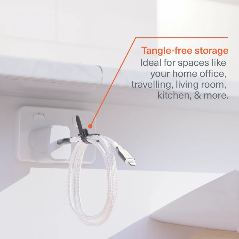 Cygnett Cable Tie Organisers 6 Pack (Black)