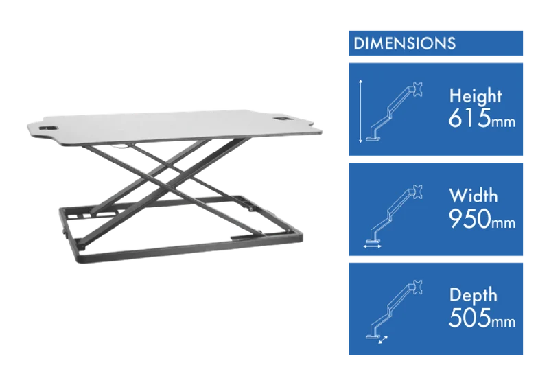 Ergovida Manual Desktop Workstation (950x400mm)