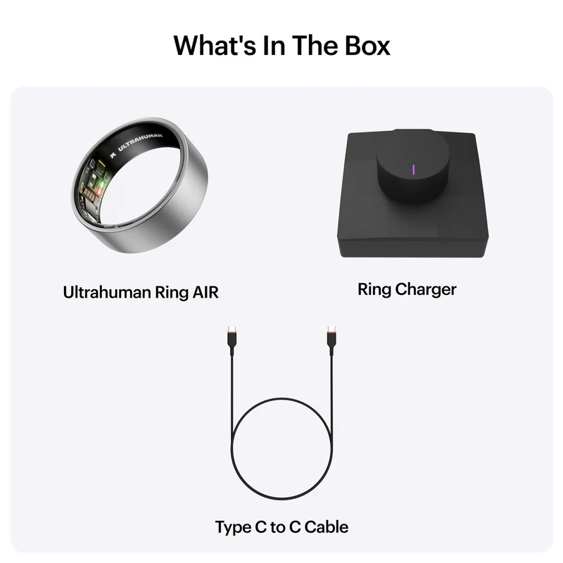Ultrahuman Ring Air Size 08 Raw Titanium