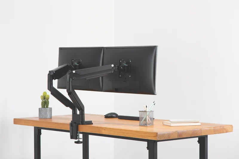 Ergovida Black Gas Spring Dual Monitor Arms