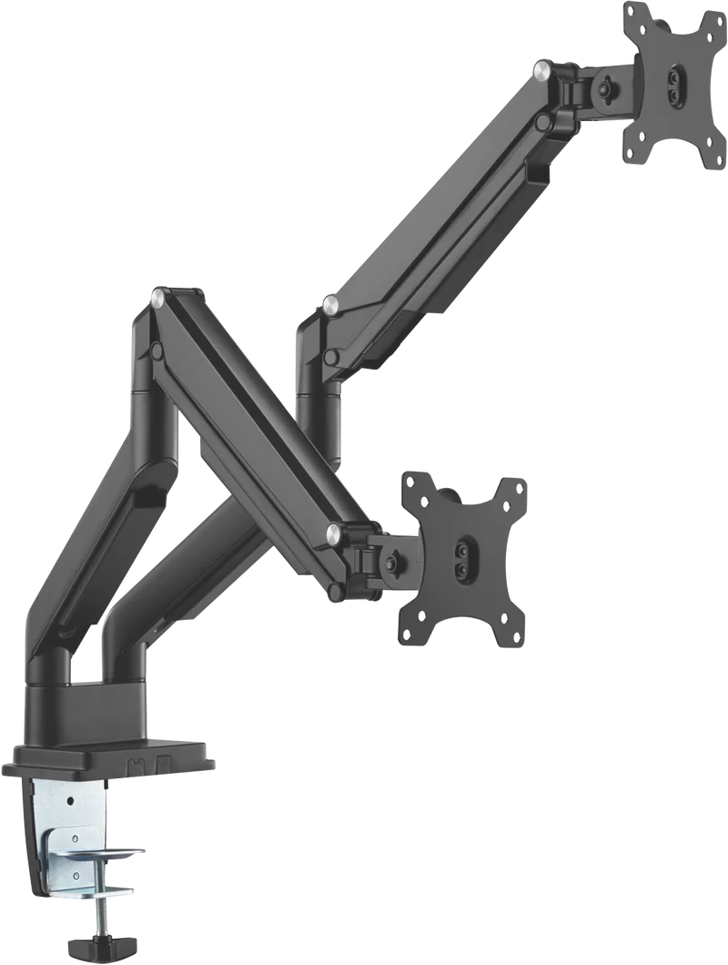 Ergovida Black Gas Spring Dual Monitor Arms