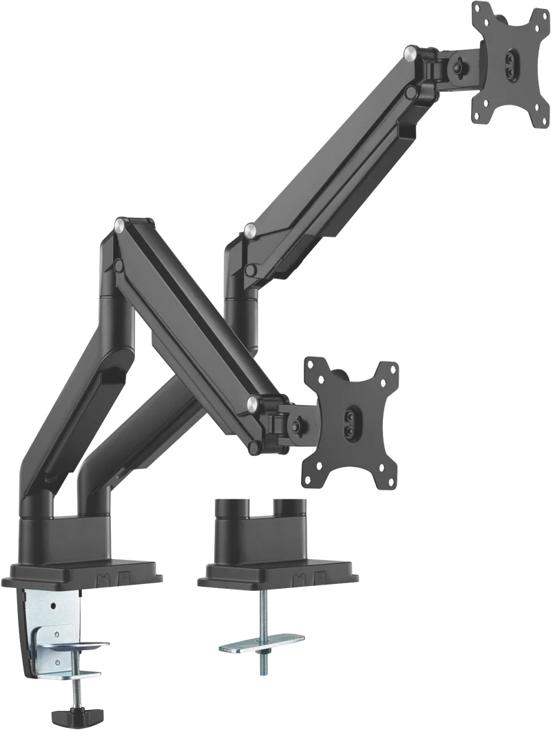 Ergovida Black Gas Spring Dual Monitor Arms