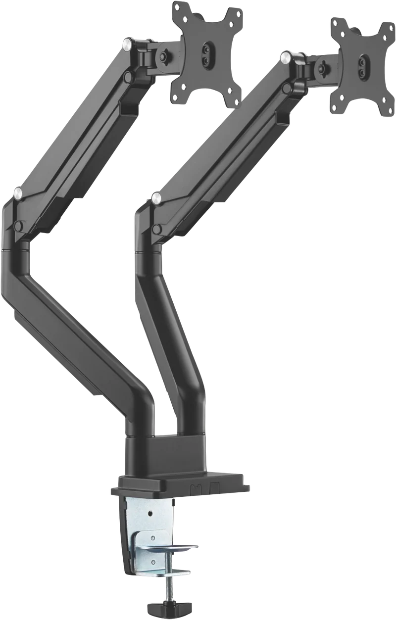 Ergovida Black Gas Spring Dual Monitor Arms