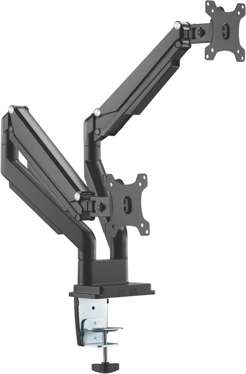 Ergovida Black Gas Spring Dual Monitor Arms