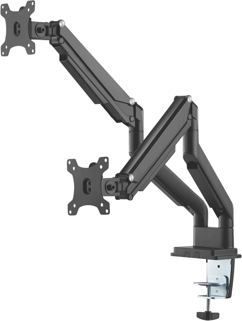 Ergovida Black Gas Spring Dual Monitor Arms