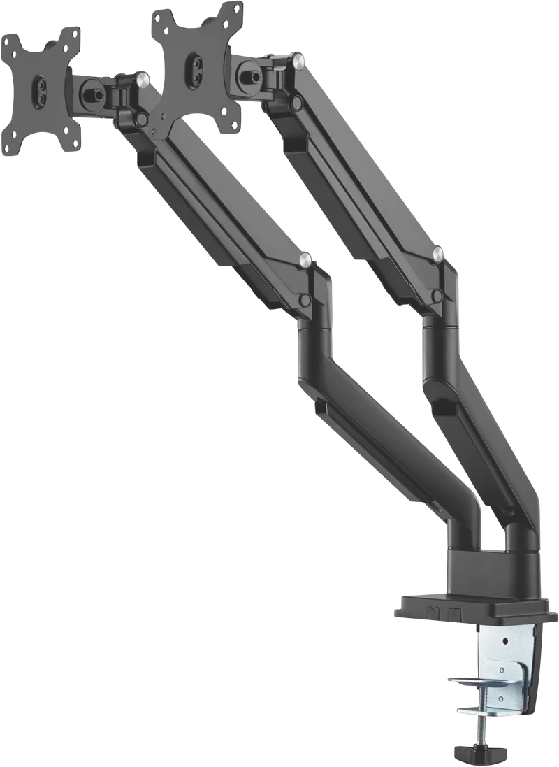 Ergovida Black Gas Spring Dual Monitor Arms