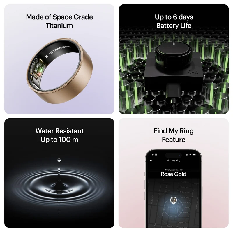 Ultrahuman Ring Air Size 07 Brushed Rose Gold