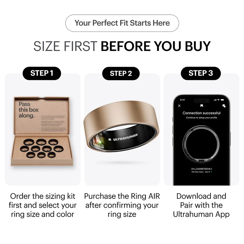 Ultrahuman Ring Air Size 06 Brushed Rose Gold