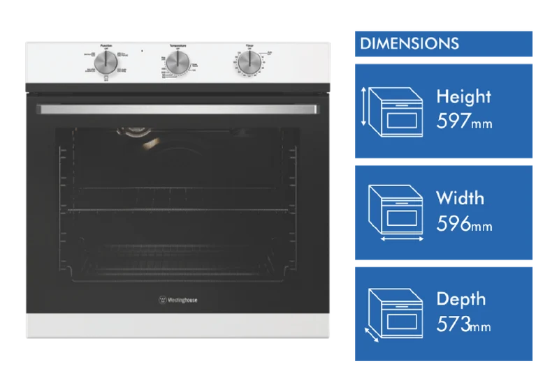 Westinghouse 60cm 5 Multi Function Oven, White