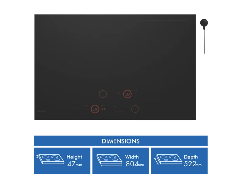 ASKO 80cm 4 Zone Celsius Induction Cooktop - Black