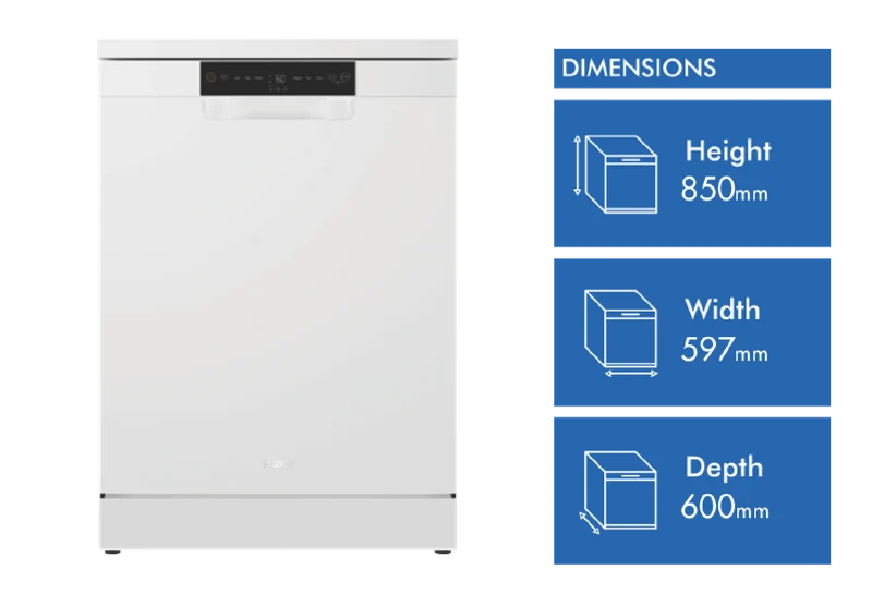 Haier 300 Series Freestanding Dishwasher - White