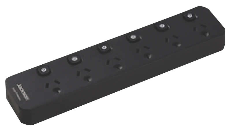 Jackson 6 Way Individually Switched Surge Protected Powerboard