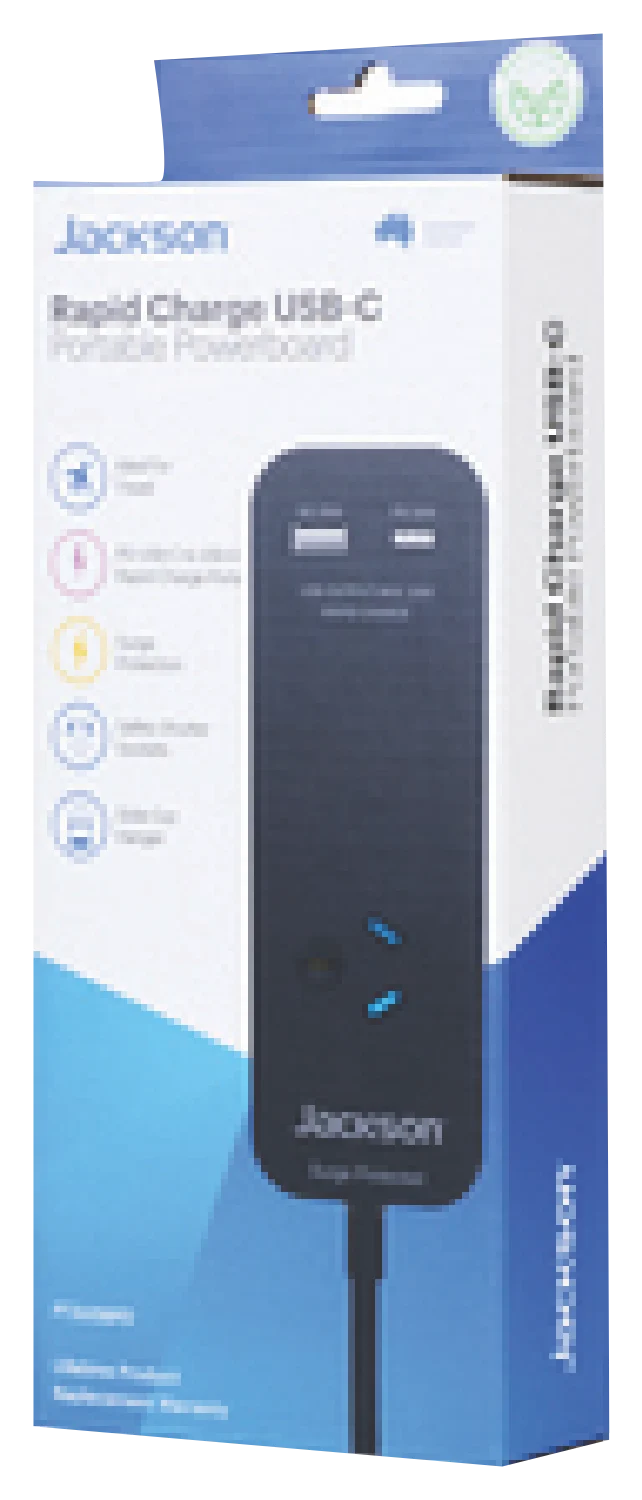 Jackson Rapid Charge USB-C/A Portable 1 Way Powerboard