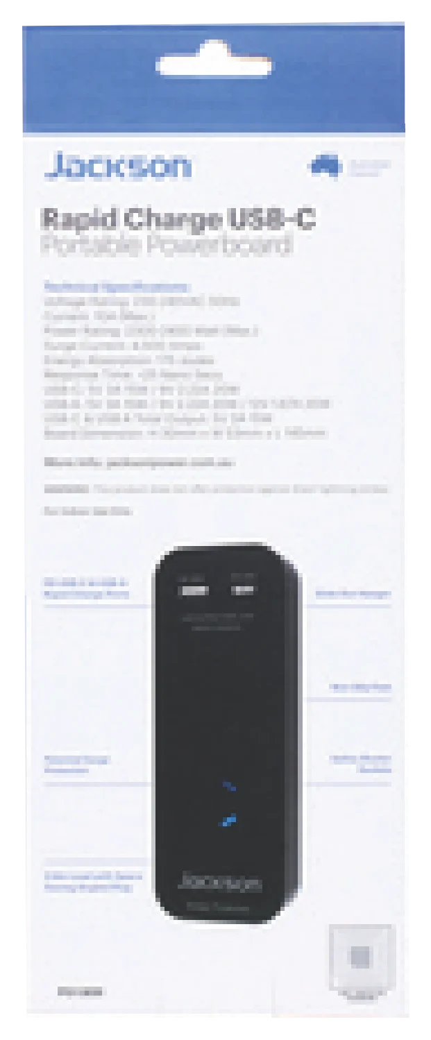 Jackson Rapid Charge USB-C/A Portable 1 Way Powerboard