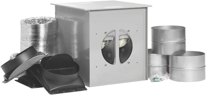 Glemgas 85cm Off Board Undermount Rangehood, Black Stainless Steel