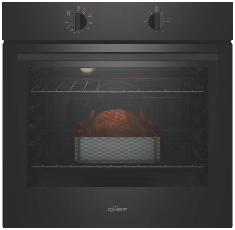 Chef 60cm Electric Oven, Dark Stainless, 10amp Plug