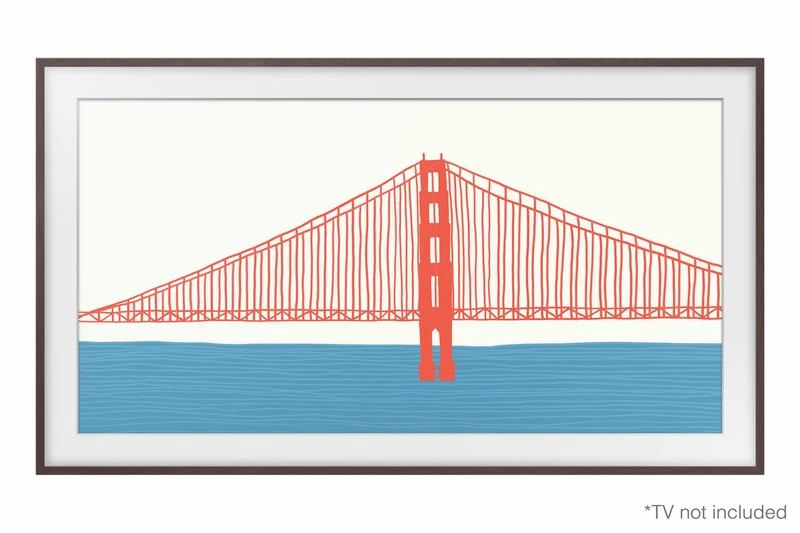 Samsung Customisable Modern Frame For 85" Frame TV, Brown