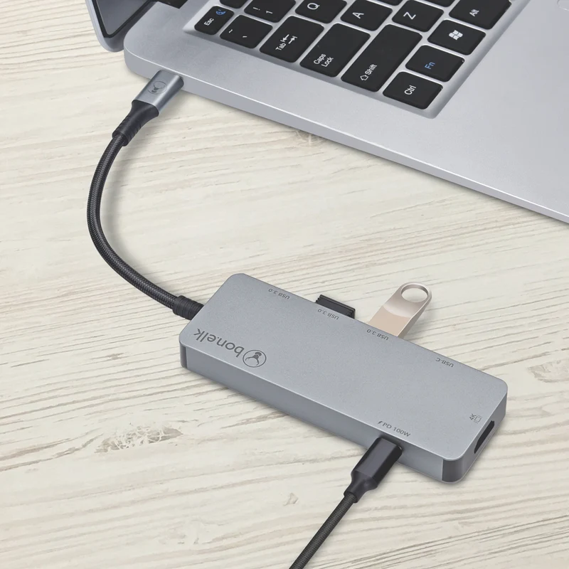 Bonelk Long-Life USB-C to 6 in 1 Multiport Hub