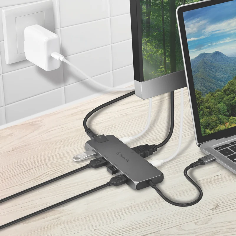 Bonelk Long-Life USB-C to 8in1 Multiport Hub (Space Grey)