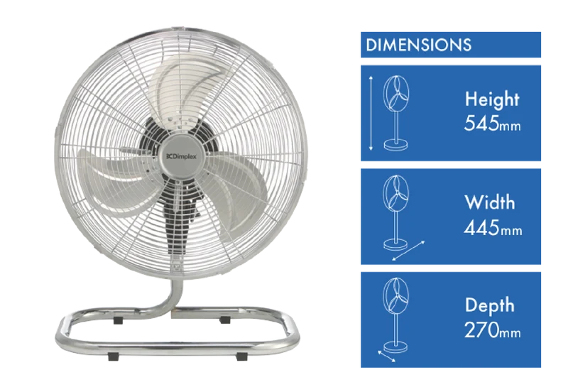 Dimplex 40cm High Velocity Oscillating Floor Fan