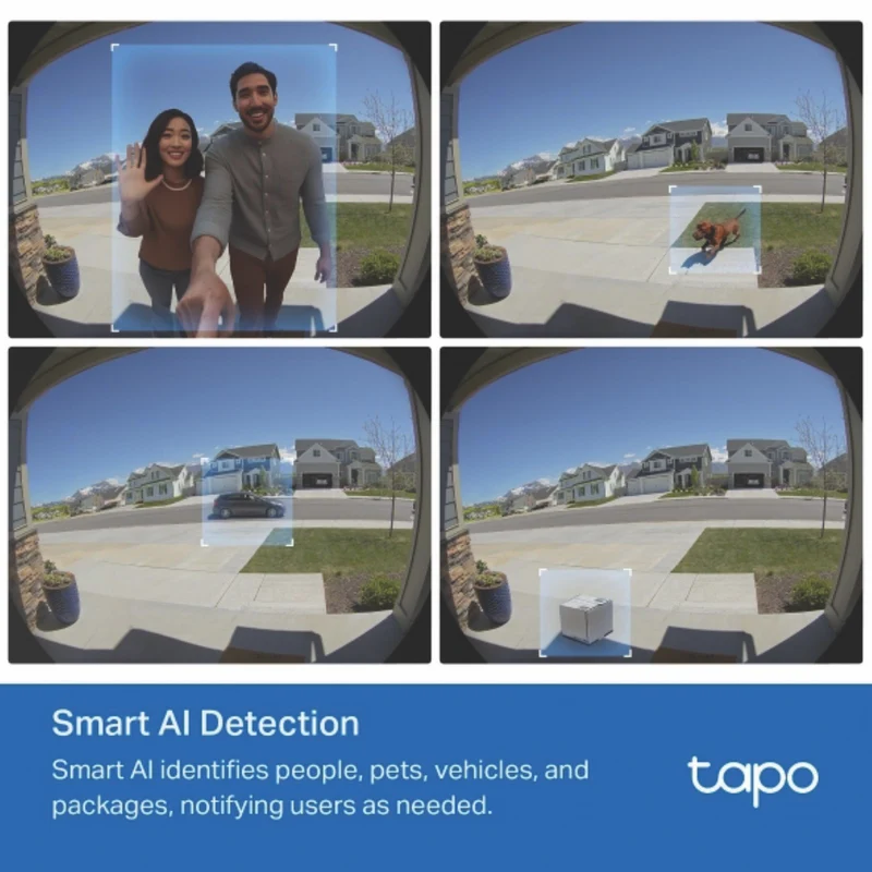 TP-LINK 2K 5MP Wired or Wireless Video Doorbell w/Chime