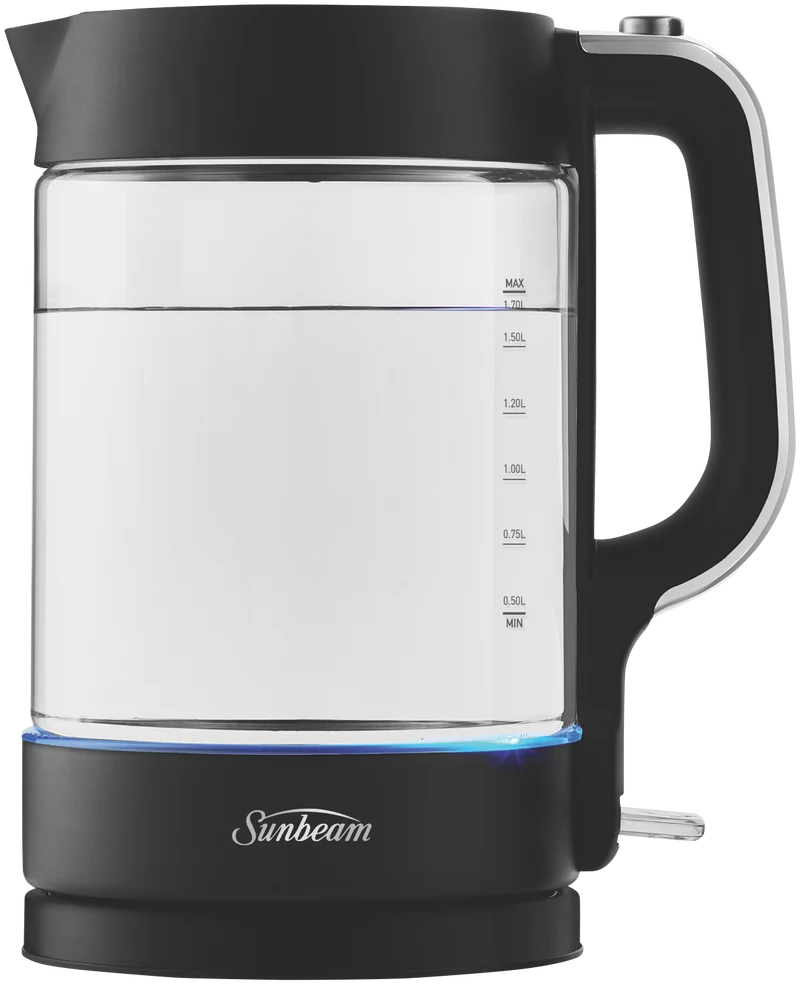 Sunbeam Glass Kettle Dark Canyon Black