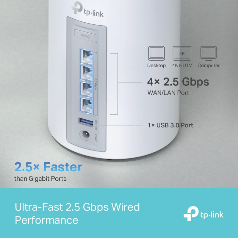 TP-LINK Deco BE11000 Tri-Band Whole-Home Mesh Wi-Fi 7 Router
