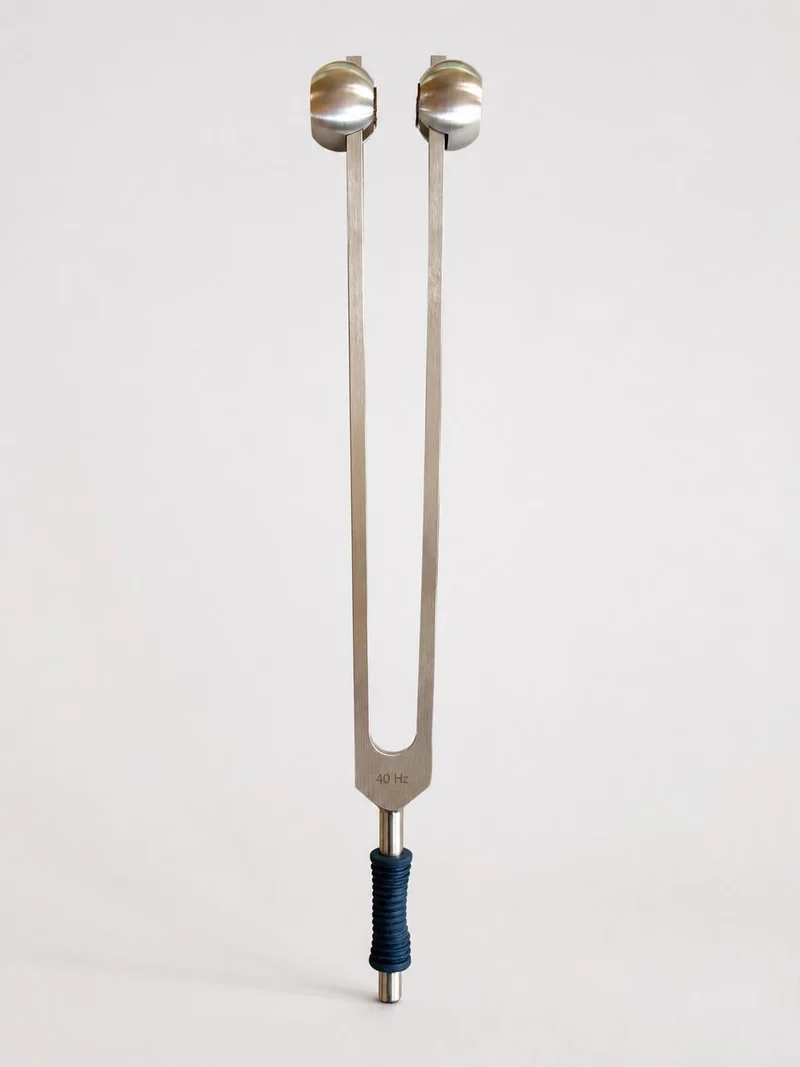 40 Hz Lightdesign Stimmgabel mit Gewicht (bekannt als Gamma Frequenz) mit blauem Griff