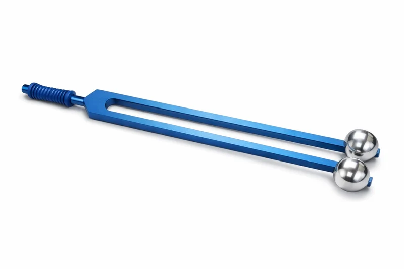 40 Hz Lightdesign Stimmgabel mit Gewicht (bekannt als Gamma Frequenz) mit blauem Griff