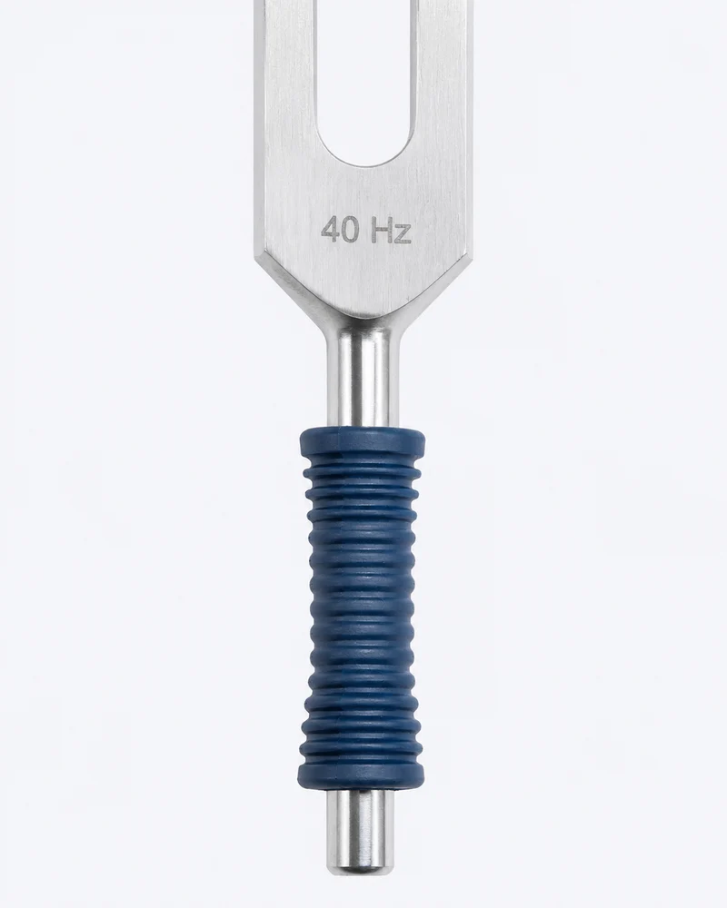 40 Hz Lightdesign Stimmgabel mit Gewicht (bekannt als Gamma Frequenz) mit blauem Griff