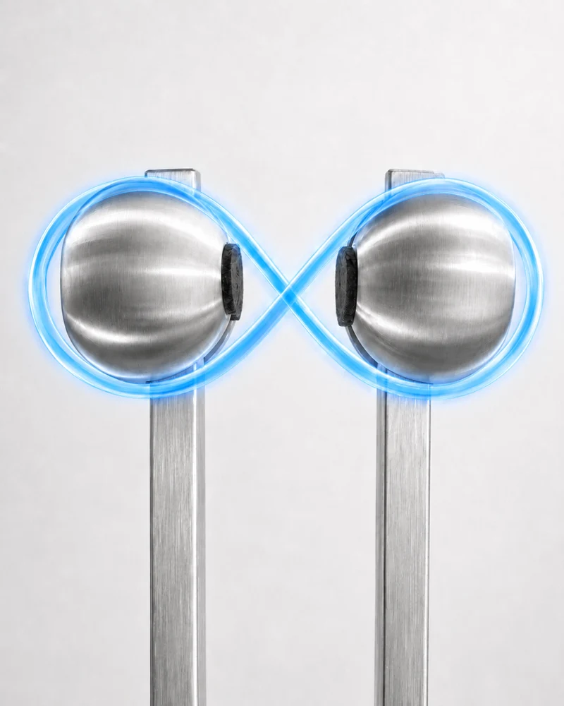 40 Hz Lightdesign Stimmgabel mit Gewicht (bekannt als Gamma Frequenz) mit blauem Griff