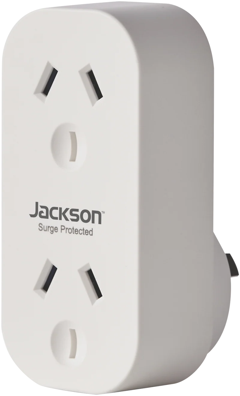 Jackson Surge Protected Double Adaptor