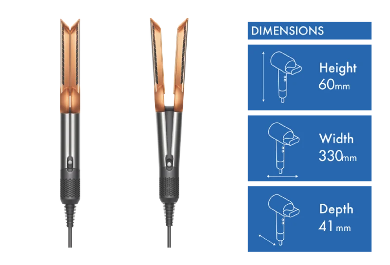 Dyson Airstrait Straightener Bright Nickel / Copper