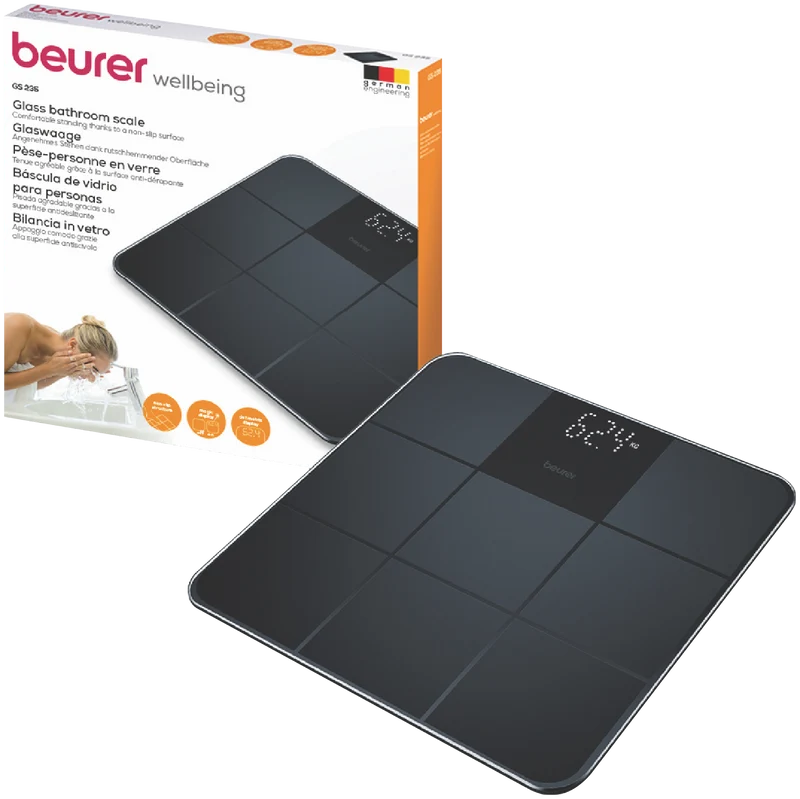 Beurer Digital Glass Scale - Matt/Gloss Black
