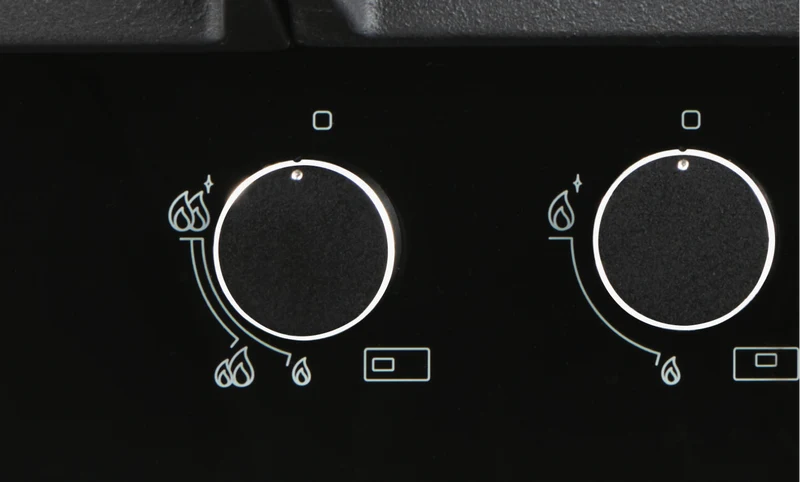 Technika 90cm Black Glass Gas Cooktop