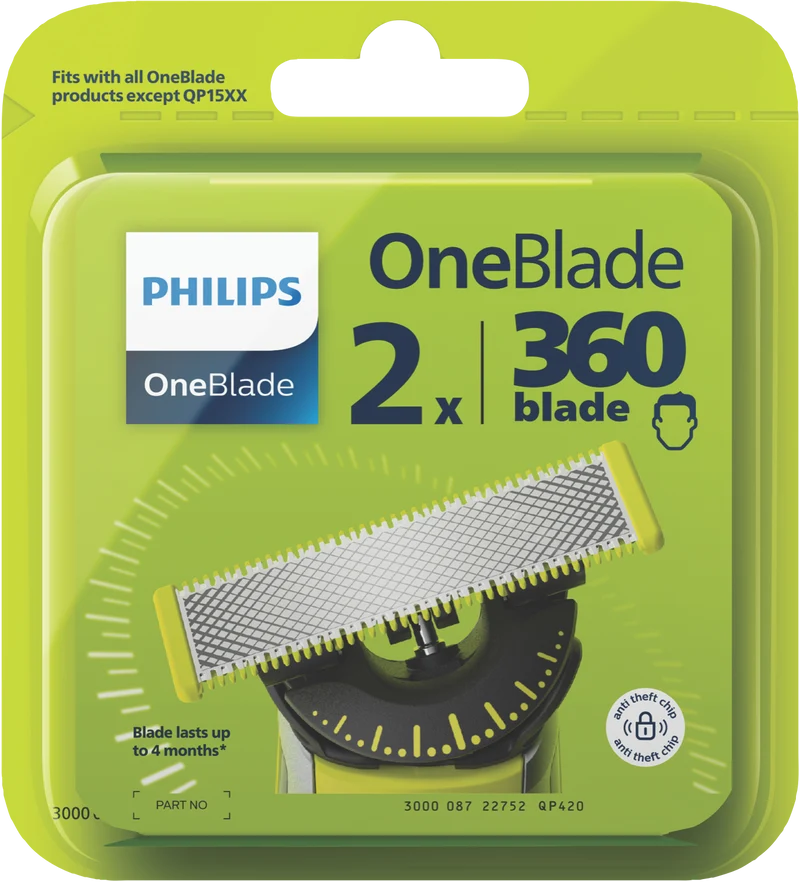Philips OneBlade (360) Face Replacement Blade 2 Pack
