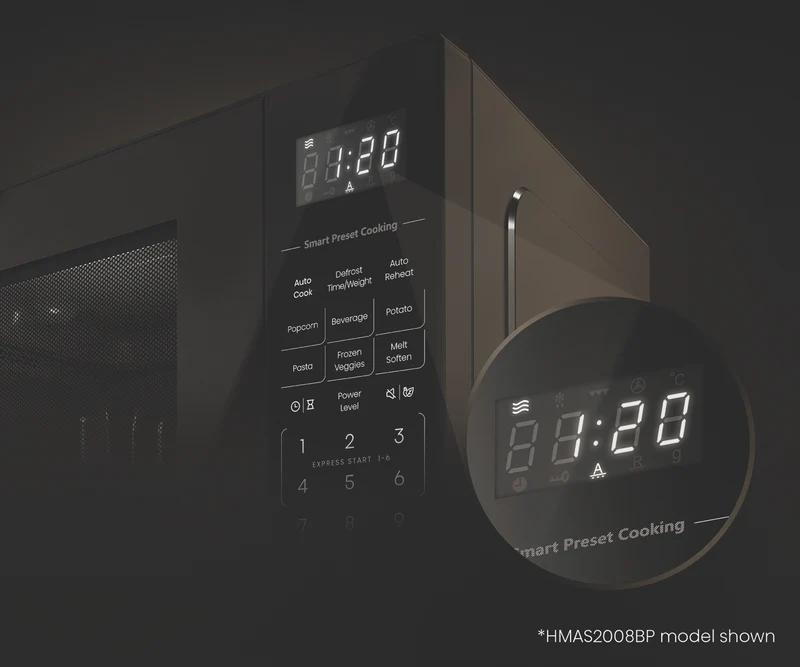 Hisense 20L 800W Compact Microwave Black