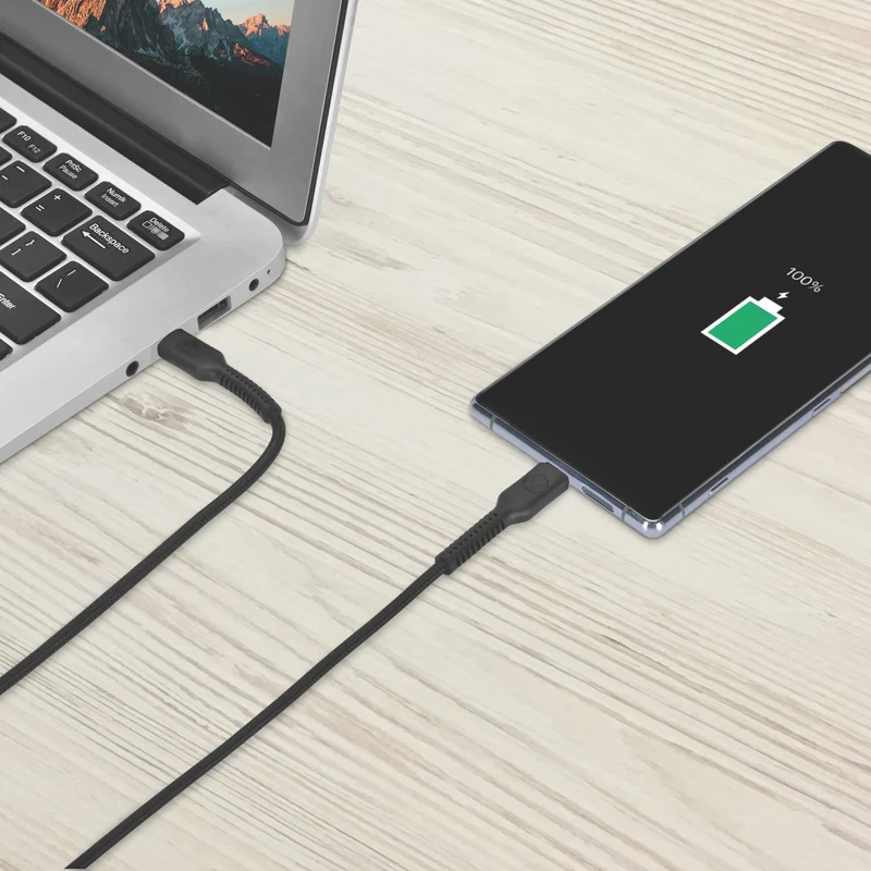 Bonelk Long-Life USB-C to USB-C 100W Cable 1.2m Black