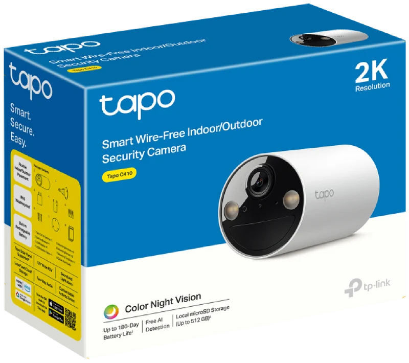 TP-LINK 2K 3MP Smart Wire-Free Security Camera