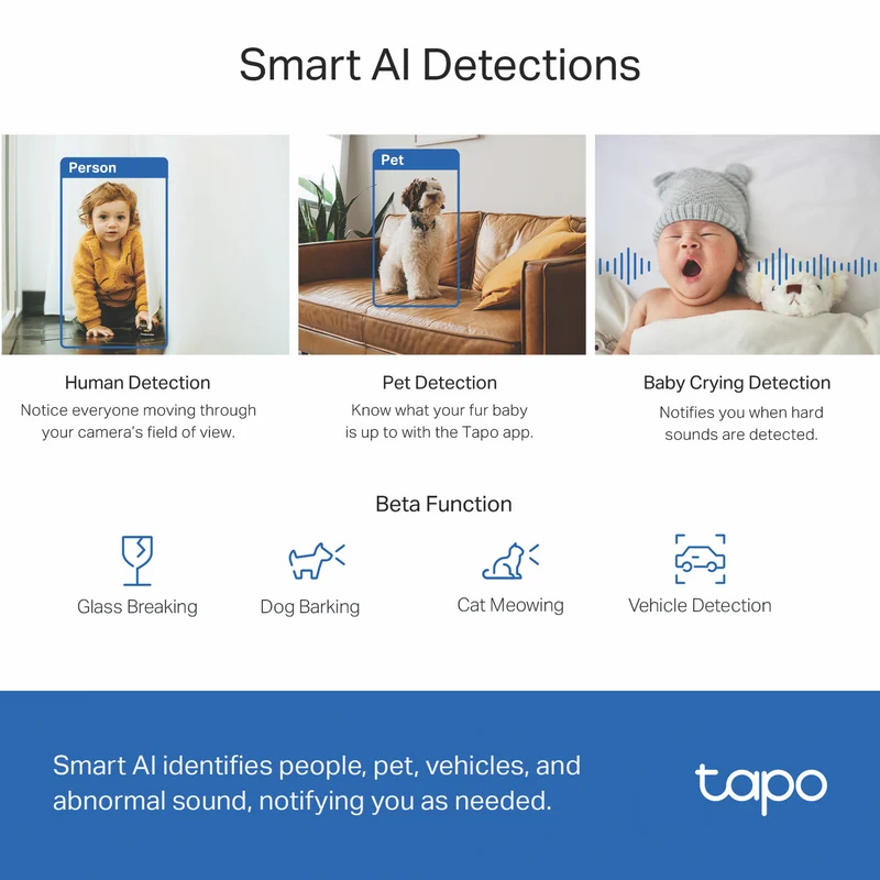 TP-LINK Tapo 2k Pan/Tilt Home Security Wi-Fi Camera