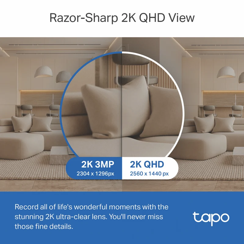TP-LINK Tapo 2k Pan/Tilt Home Security Wi-Fi Camera