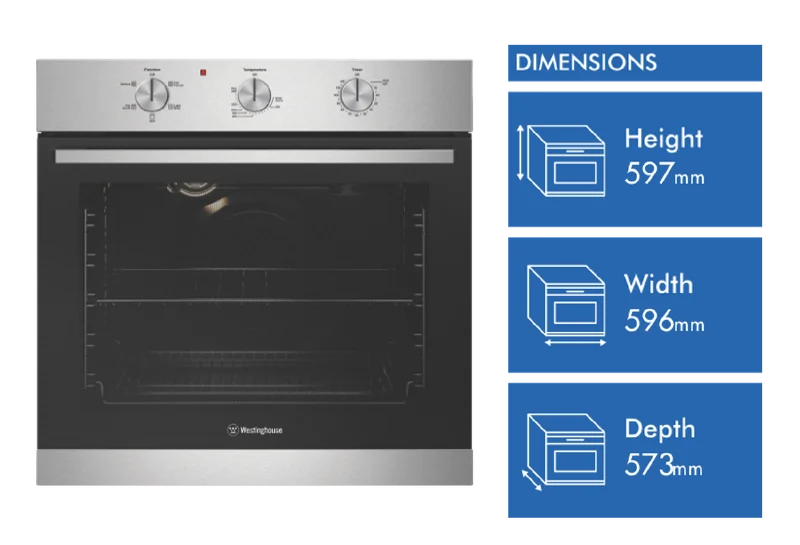 Westinghouse 60cm 5 Multi Function Oven, Stainless Steel