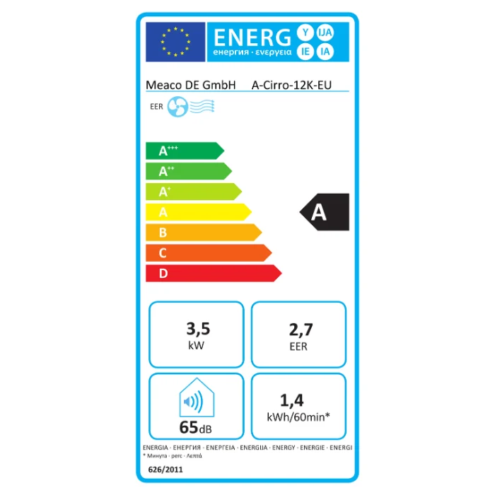 Meaco Cirro™ 12000 BTU Super Quiet smarte mobile Klimaanlage