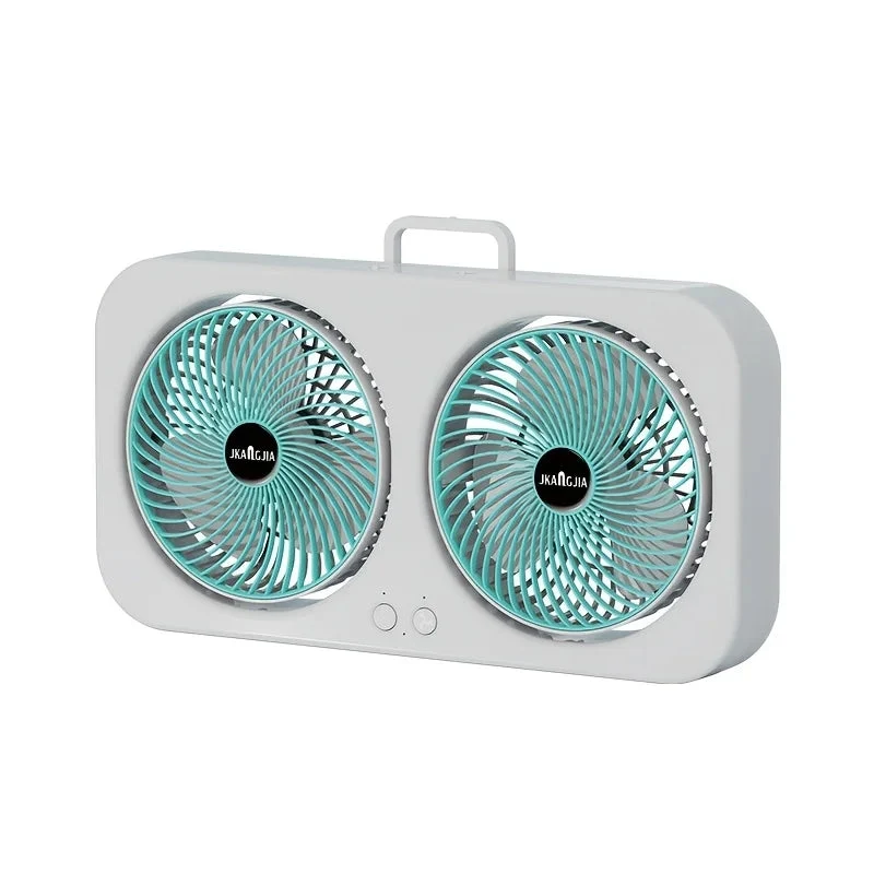 Tragbarer Doppel USB-C Ventilator mit 360° Verstellbaren Ventilatorköpfen – Ventovia