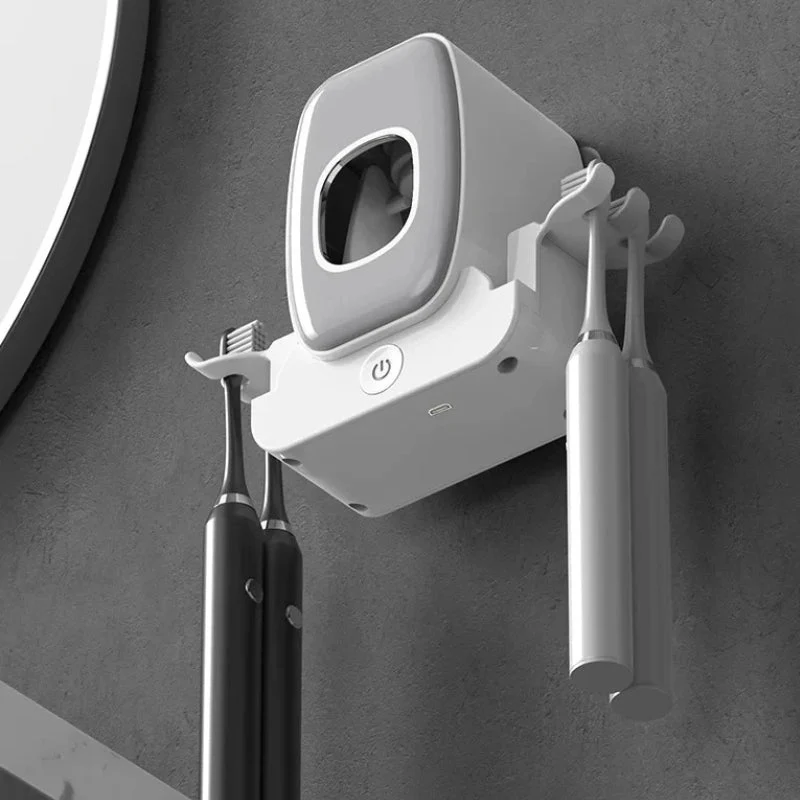 CleanDock Pro Zahnbürstenhalter – Wandmontage mit integrierter Zahnpastaspender-Funktion