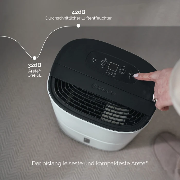 MeacoDry Arete® One 6L Kompakter Luftentfeuchter / Luftreiniger