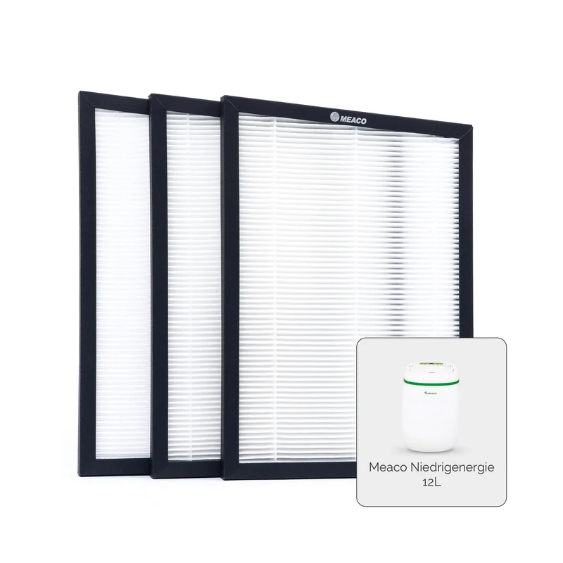 Meaco 12L Niedrigenergie-Luftentfeuchter HEPA-Filterpaket